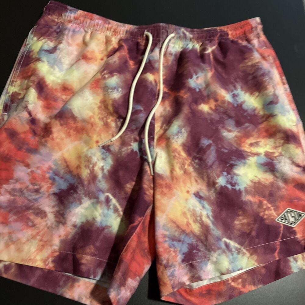 NWT PacSun Size Medium Swim Shorts Tie Dye Drawstring Waist